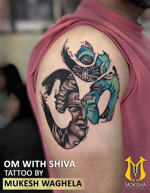 Lord Shiva Tattoo By Mukesh Waghela Best Tattoo Artist In Goa At Moksha  Tattoo Studio Goa India  Best Tattoo Studio Goa Safe Hygienic  Moksha  Tattoo