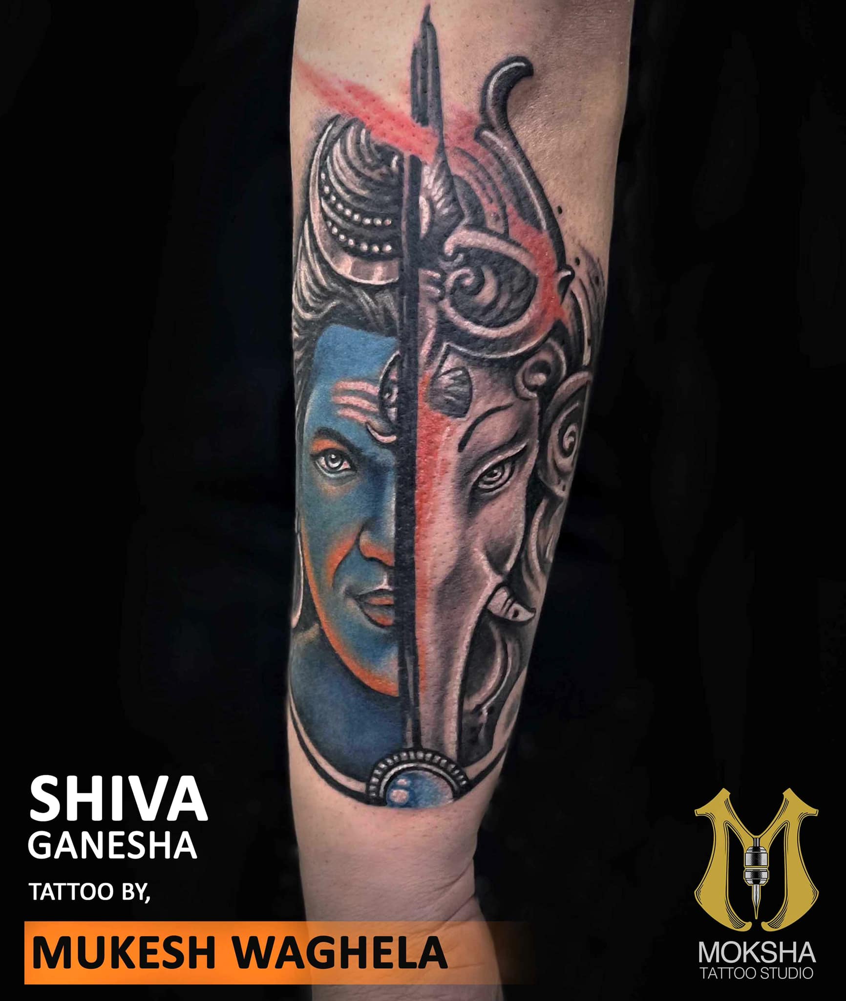 Shiva Tattoo By Mukesh Waghela The Best Tattoo Artist In Goa At Moksha  Tattoo Studio Goa India.